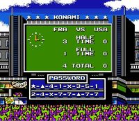 une photo d'Ã©cran de Konami Hyper Soccer sur Nintendo Nes